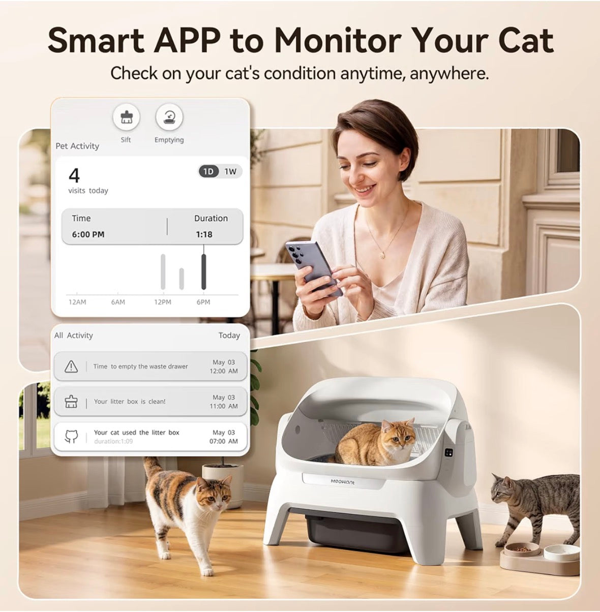The Meowani Halo XL — Self-Cleaning Automatic Litter Box
